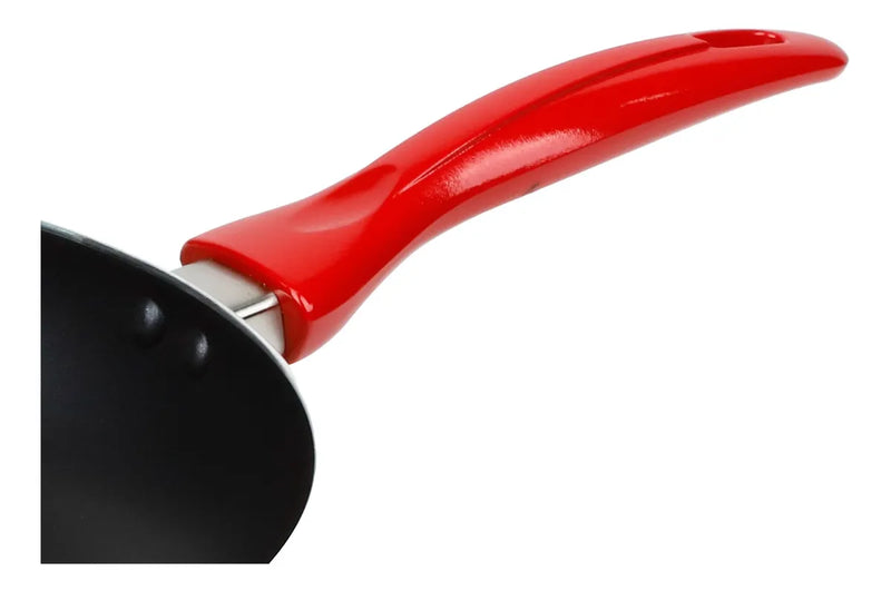 Sartén Premium Antiadherente Con Tapa De Vidrio 20cm Rojo