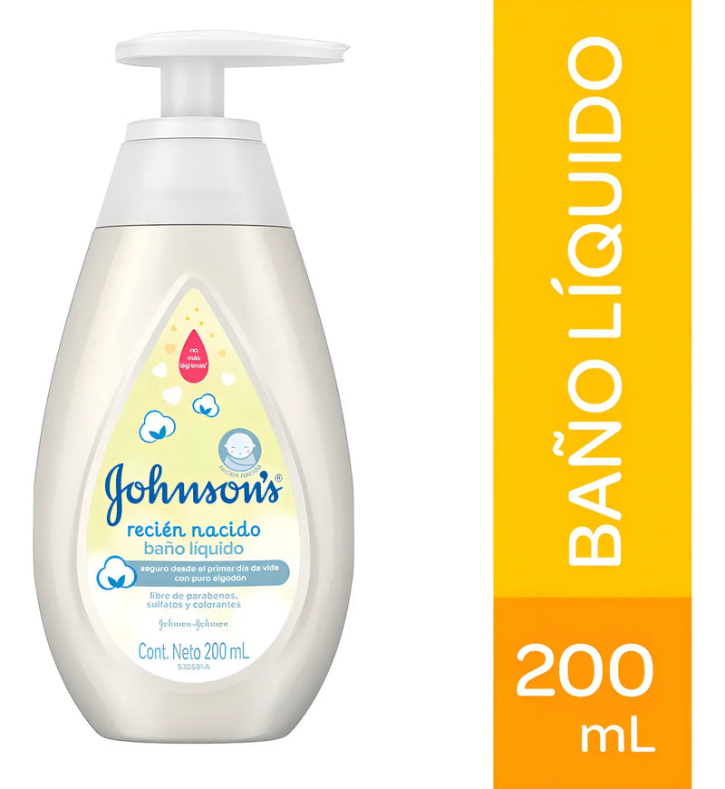 Baño Líquido Johnsons Baby Recién Nacido 200 Ml