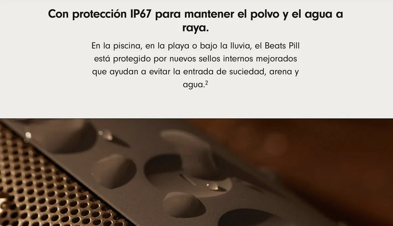 Parlante Bluetooth Beats Pill + Portátil Negro Mate 24 hrs de Autonomía Resistente al Agua Manos Libres