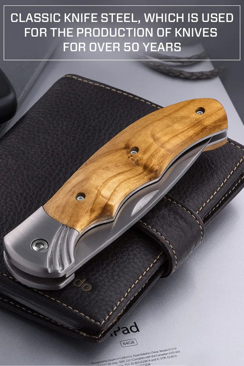 Para Hombre - Cuchillo De Bolsillo Plegable Con Mango De Mad