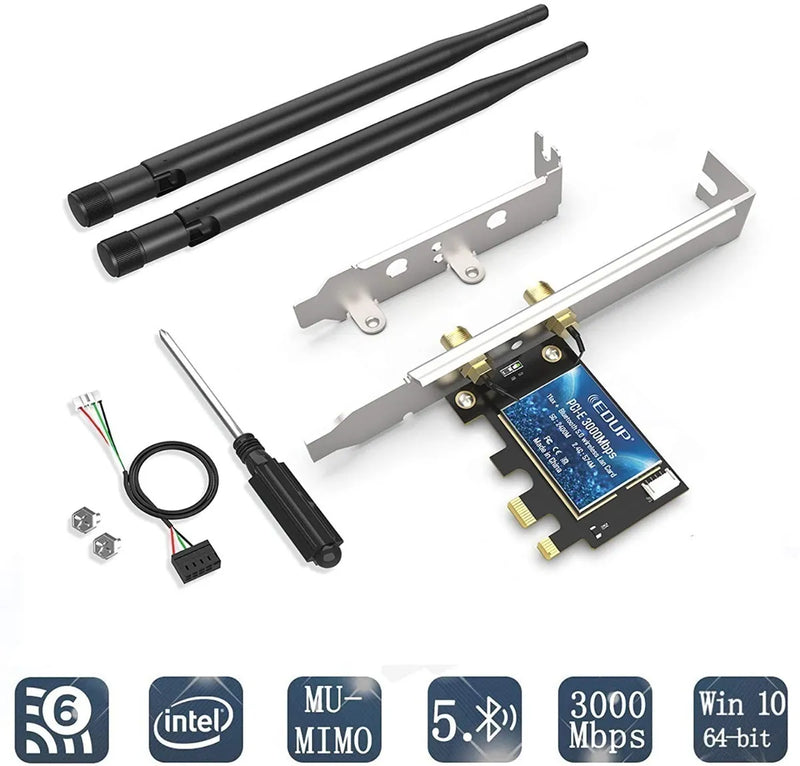 Tarjeta Wifi Bluetooth 5.0 Ax 3000 Mbps Ax200 Dual Band Pc