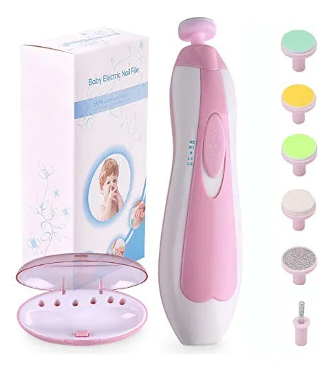 Lima Electrica Corta Uñas Bebe - Unidad Color Rosado