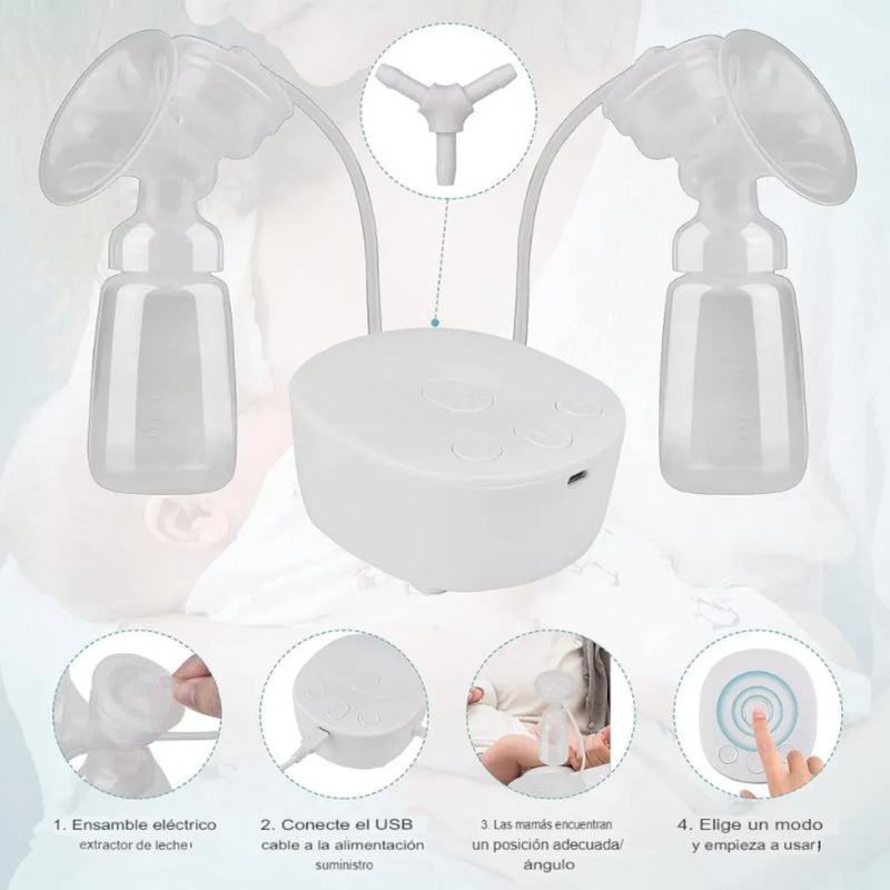 Doble Extractor Leche Materna Eléctrico