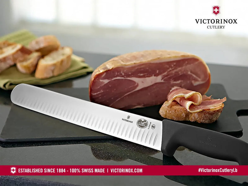 Cuchillo Victorinox Jamon Carnes Profesional Ondeado 30cm Negro