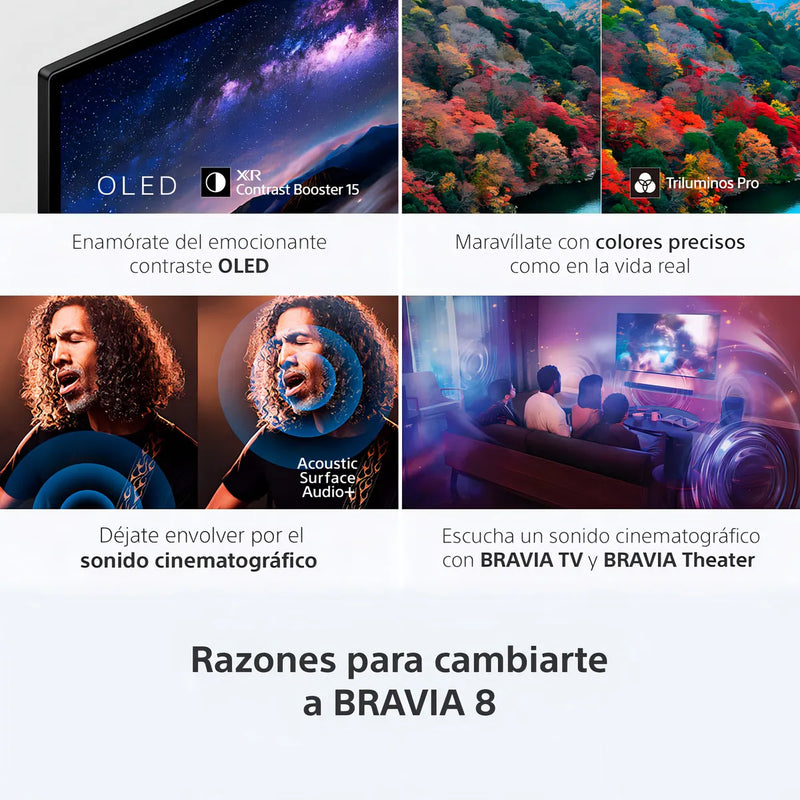 Televisor Oled 55' 4k Hdr Bravia 8 Y Google Tv