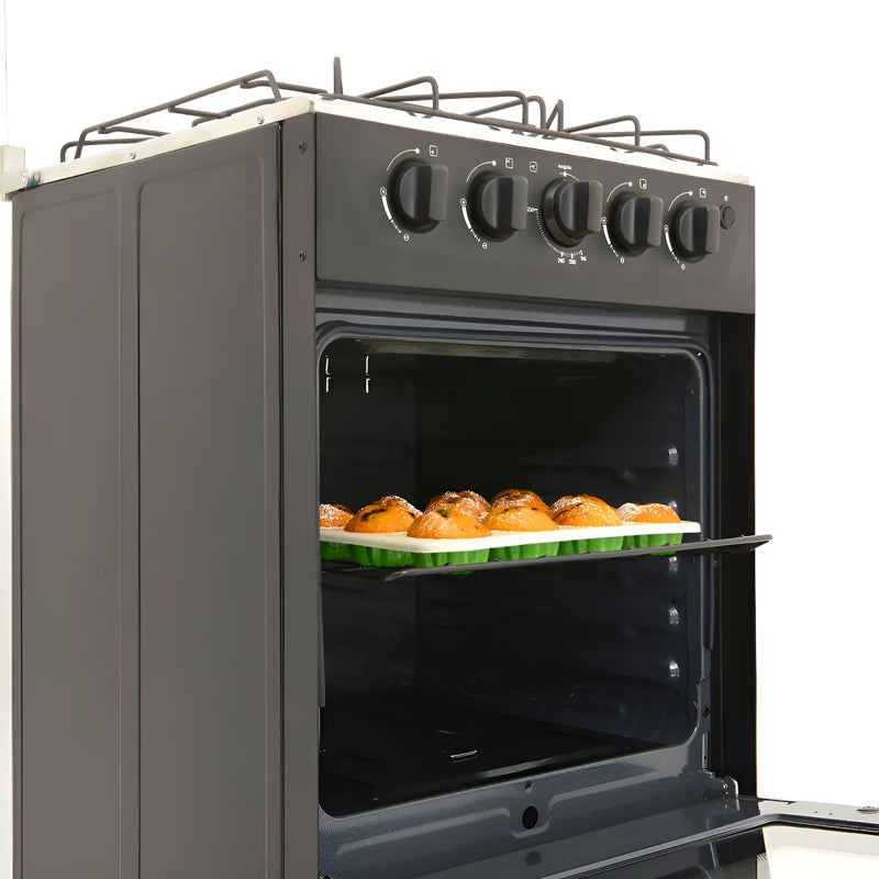 Estufa Romero Vidrio Haceb 50 Cms Gas Natural Negra Color Negro 120