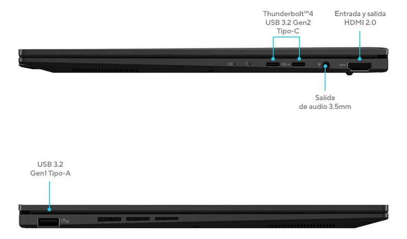 Portátil Asus Zenbook Um3406 Ryzen 7 8840hs 16gb 1tb Oled 14 Negro