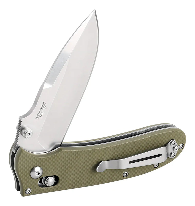 Ganzo D704-gr Cuchillo Plegable De Bolsillo D2 Hoja Abatible