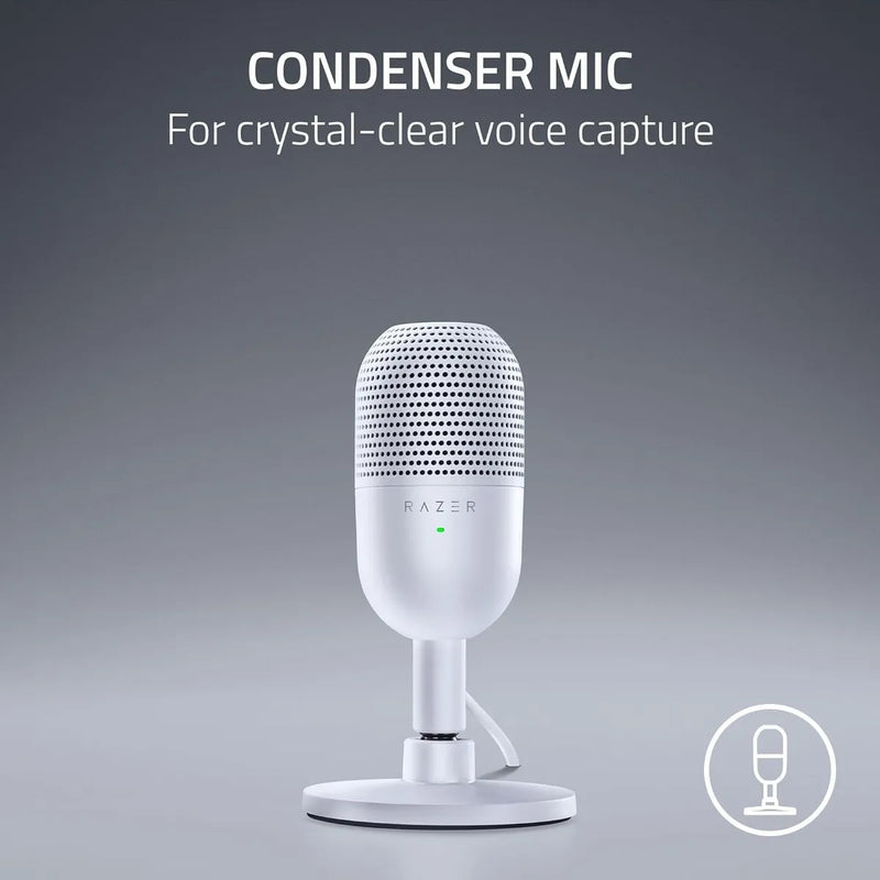 Micrófono Razer Seiren V3 Mini Ultra Compacto Usb Color Blanco