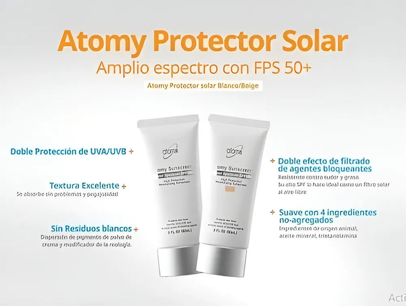 Protector Solar Atomy tono blanco Sunscreen