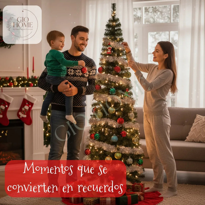 Arbol De Navidad Vermont 1.80m 377 Puntas Gio Home Pino Navideño Look Natural Base Metalica Artificial Para Decoracion Con Bolas Adornos Extensiones Cintas Bombillos Botas Campanas Luces Estrella Noel