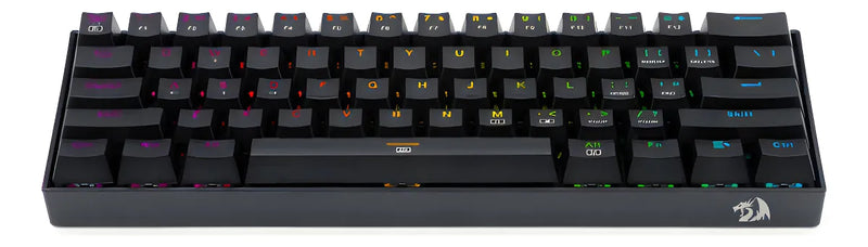 Teclado Dragonborn K630 Qwerty Red Negro Con Luz Rgb Españo Idioma Español Latinoamérica Color Del Teclado Negro
