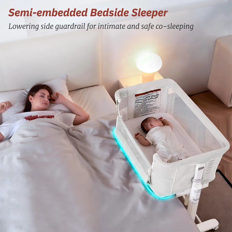 Moisés Mecedor Eléctrico 3 En 1 Para Bebé Color Blanco