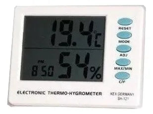 Termohigrometro Lectura Digital + Reloj Sh121