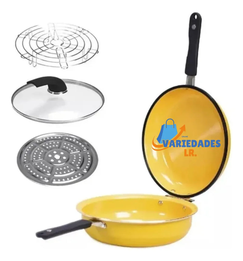 Sartén Doubletta + Accesorios Dual Doble Redondo.
