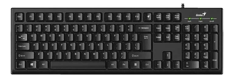 Teclado Alámbrico Marca Genius Kb-100 Windows /mac /linux Teclado Negro