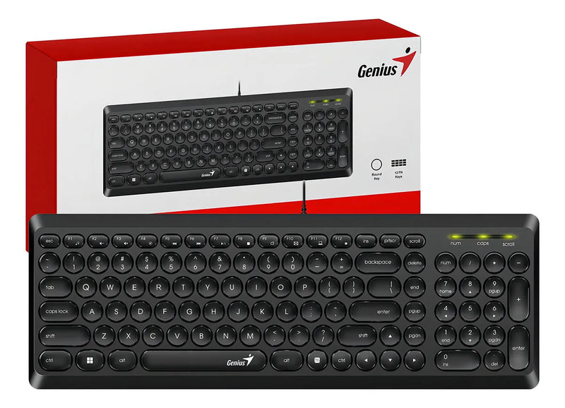 Teclado Genius Slimstar Q200 Ultra Delgado Multimedia Usb