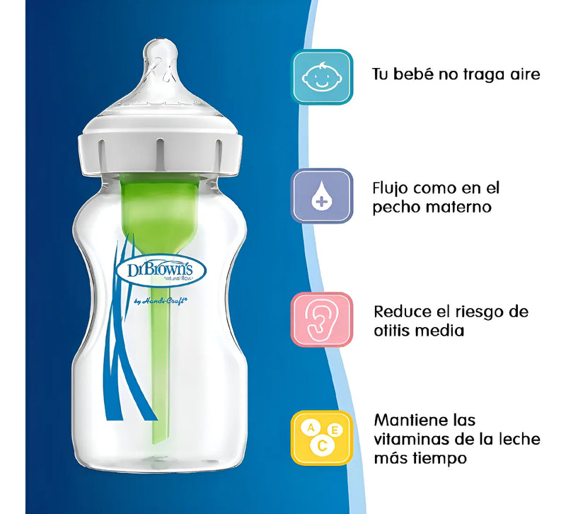 Biberon Boca Ancha Op+ 5oz 150ml +0m En Caja