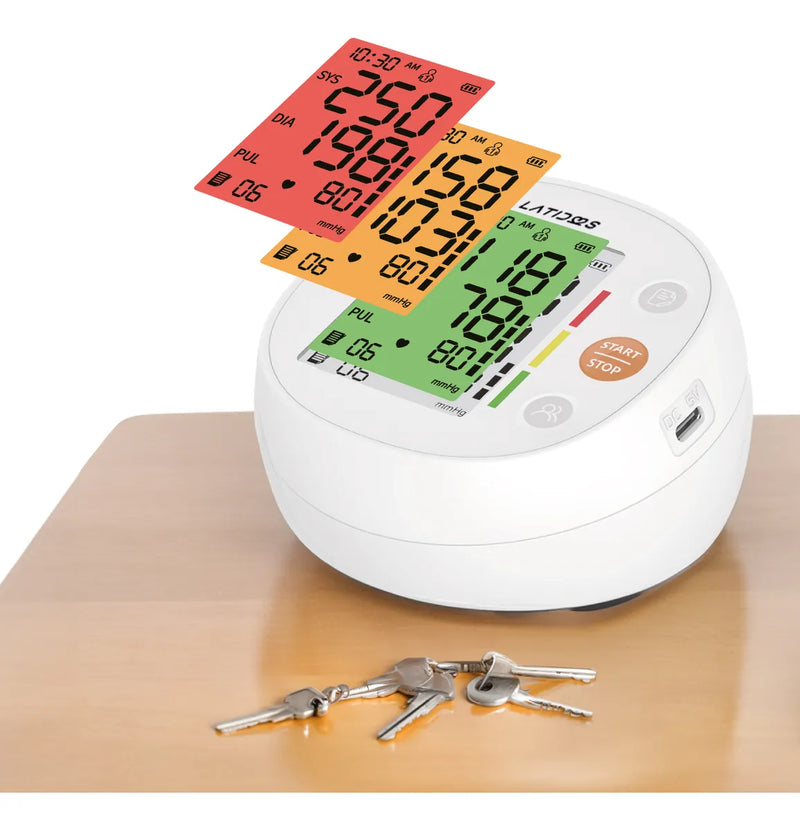 Tensiómetro Digital Latidos Altavoz + Termometro Buzzle Blanco