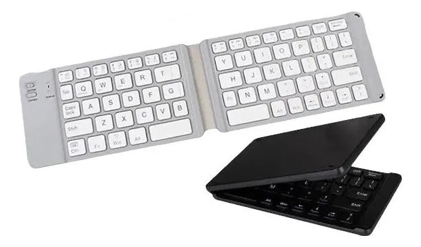Mini Teclado Inalambrico Plegable Portatil, Bluetooth Color del teclado Blanco