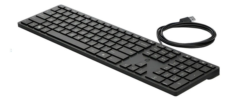 Teclado Alámbrico Hp 320k Qwerty Inglés Us Color Negro