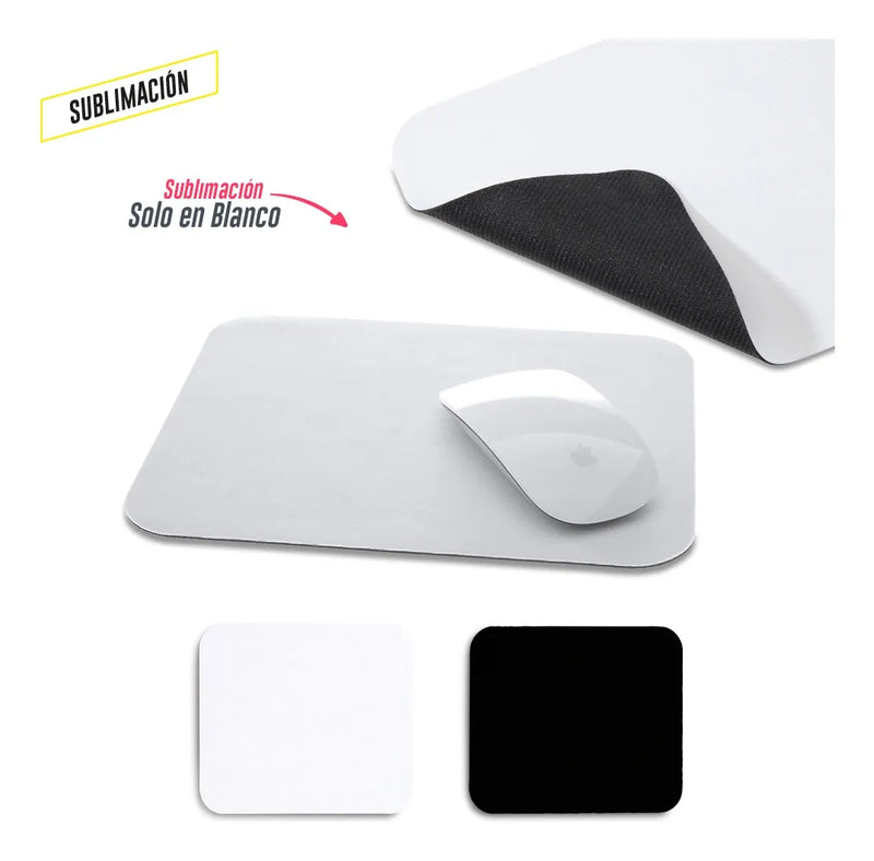 Mouse Pad Vaniat Rectangular Grosor 1,5 Mm Computadores Blanco