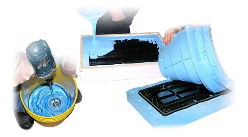 Caucho Silicona Mold 25 Liquido Moldes X250g Yeso 3d