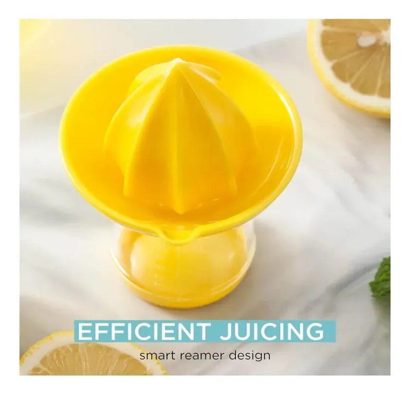 Exprimidor De Limones 2 En 1 Con Spray Boquilla Adaptable Amarillo