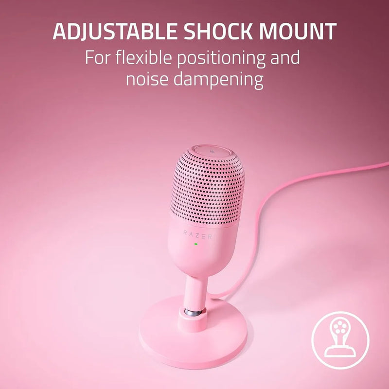 Micrófono Razer Seiren V3 Mini Ultra Compacto Usb Color Rosa