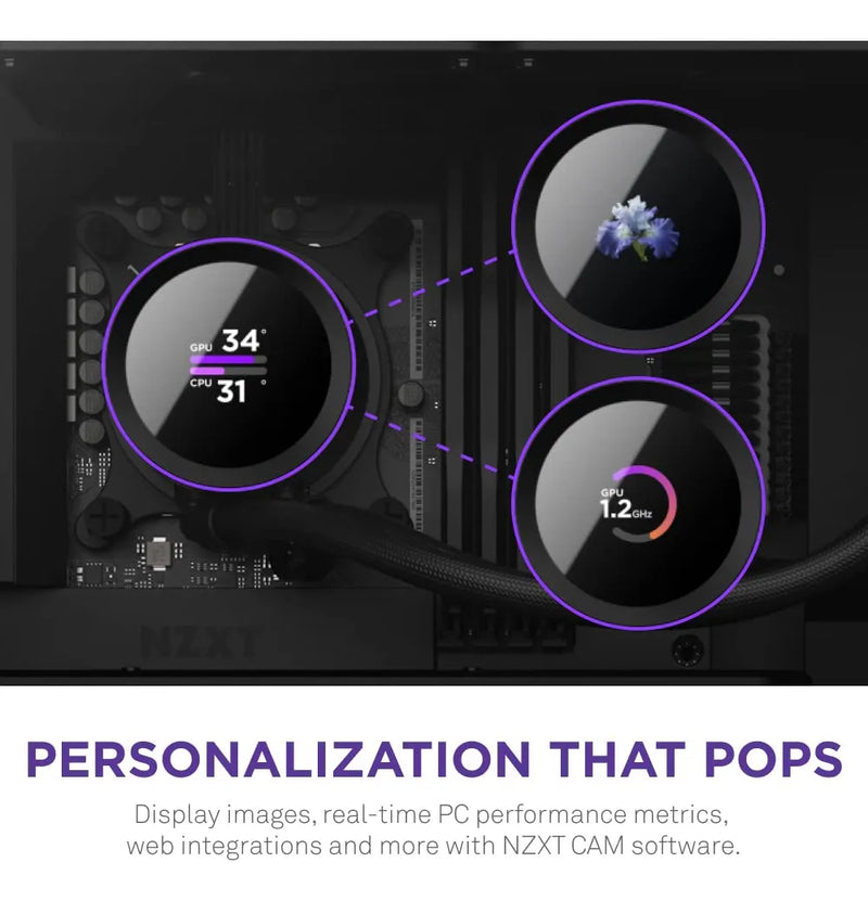 Nzxt Kraken 240 Rl-kn-240-b1 Enfriador Líquido De Cpu Aio De