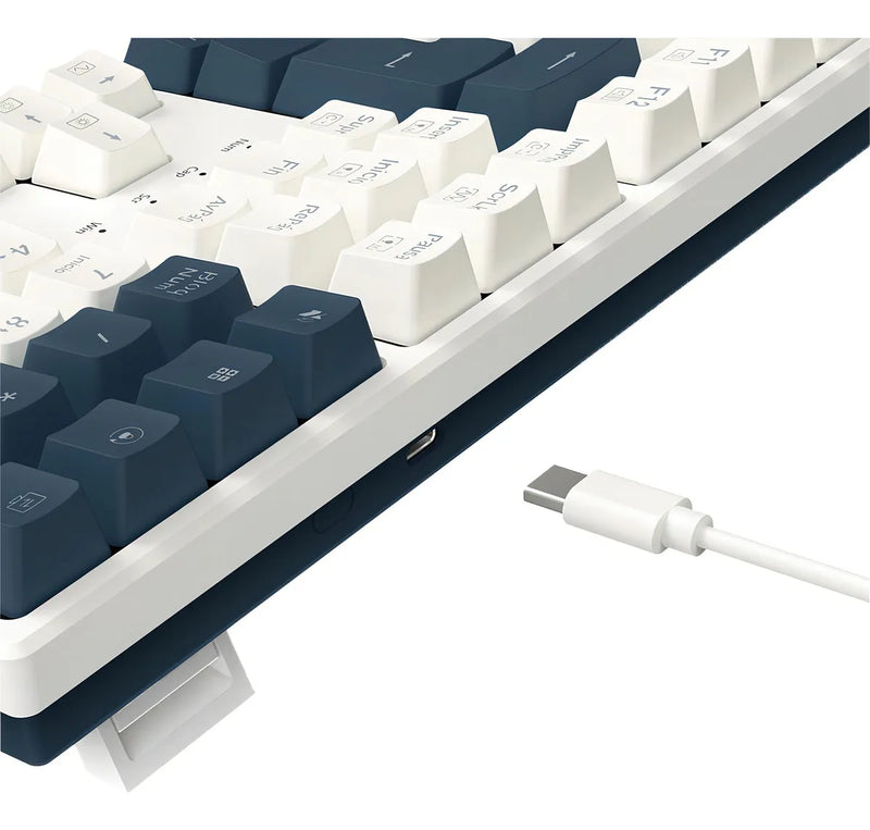 Teclado Gamer Redragon Trundle K668wbo Rgb Spanish Teclado Blanco Idioma Español