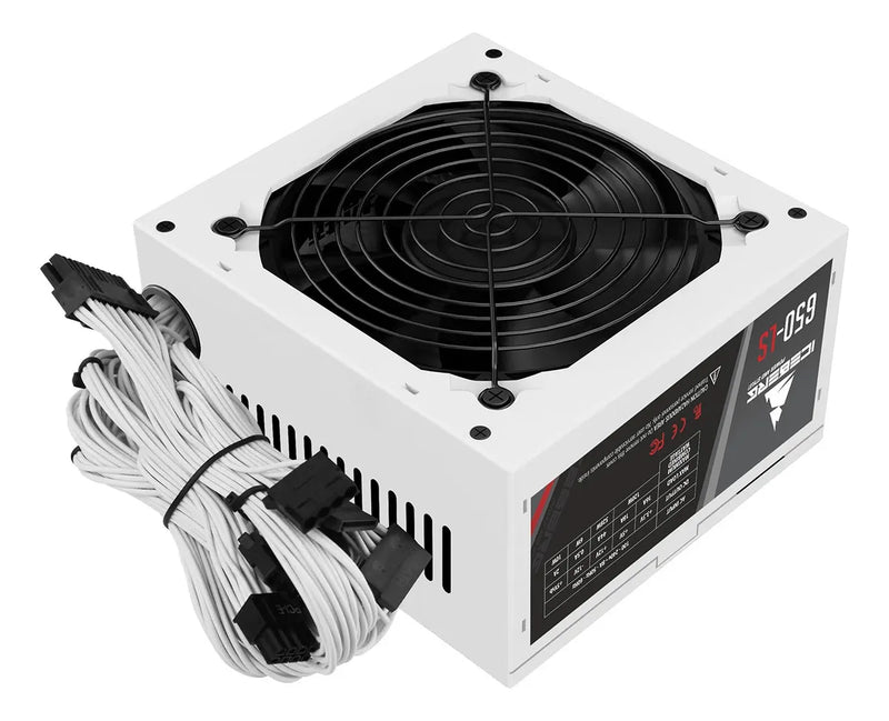 Fuente De Poder Gamer Iceberg 650-ls White 650w Real Blanco