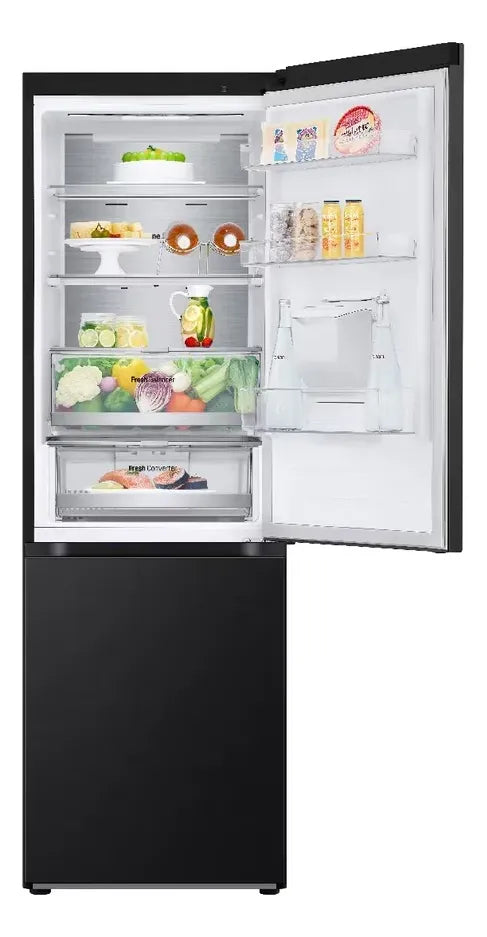 Nevera Lg 343l Bottom Freezer Doorcooling+ Thinq Negro Mate Plateado