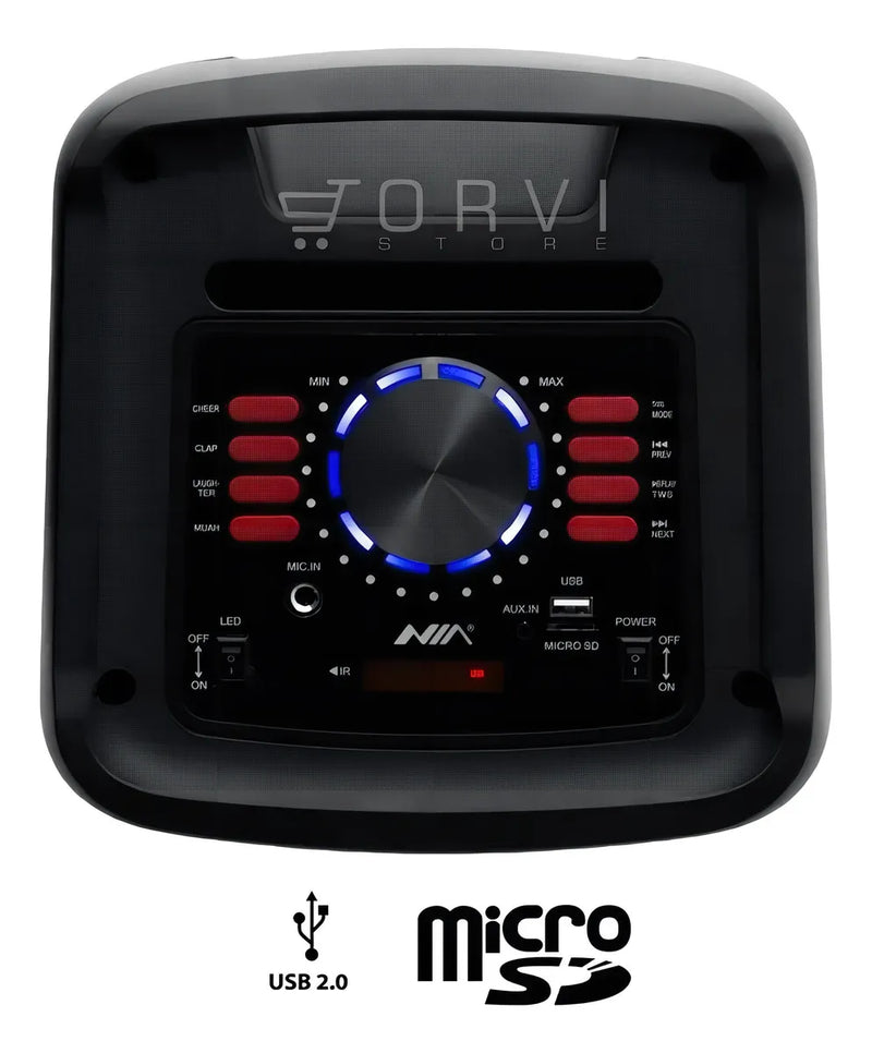 Cabina De Sonido Recargable Parlante 15000w Micrófono/ctrol