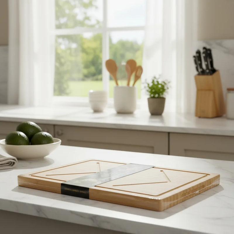 Tabla Bambú Picar Cortar Verduras Quesos Cocina 28x40 Rectangular Madera
