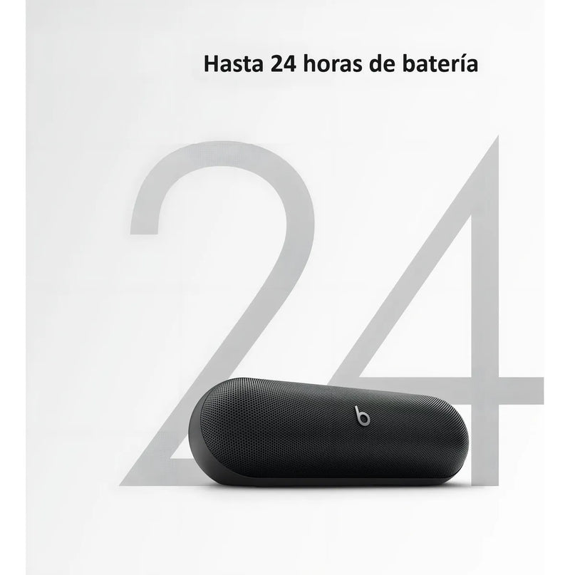 Parlante Bluetooth Beats Pill + Portátil Negro Mate 24 hrs de Autonomía Resistente al Agua Manos Libres