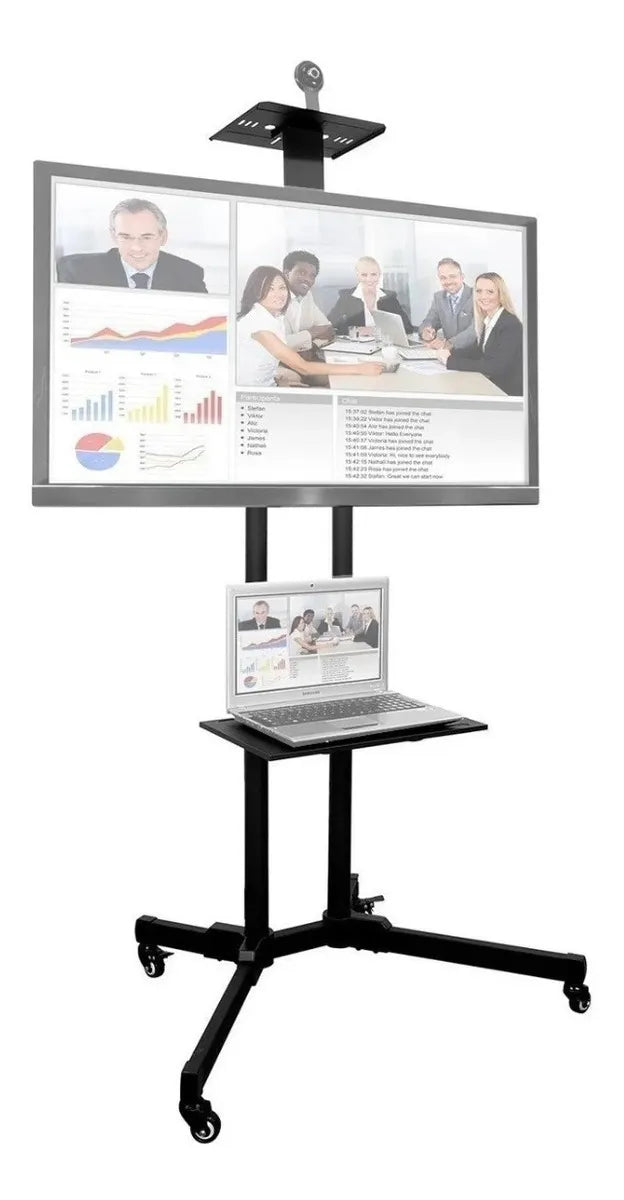 Soporte Tv Móvil Ruedas, 32'' A 70'' / Max 50kg, Jd Spr-6402 Color Negro