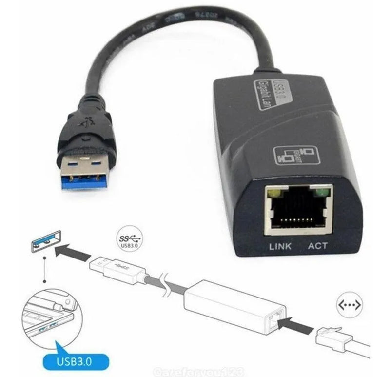 Adaptador Convertidor Usb 3.0 A Ethernet Rj45 10/100/1000