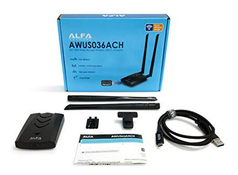 Adaptador Wifi Alfa Awus036ach Dual-band - 2 4ghz 300mbps-5g