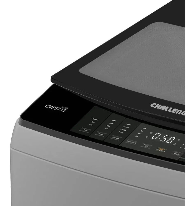 Lavadora Automática 15 Kg Challenger Cw 5711 Dg Dark Gray