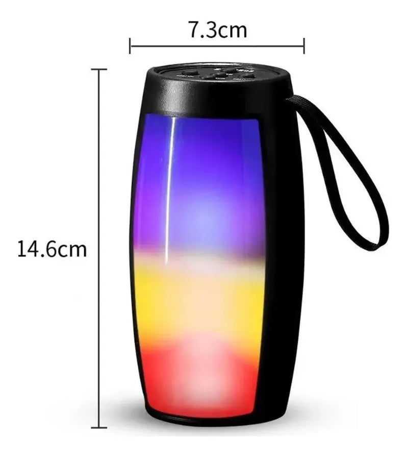 Parlante Portatil 3 Usb Inalambrico Luces Led Bluetooth 5w Negro