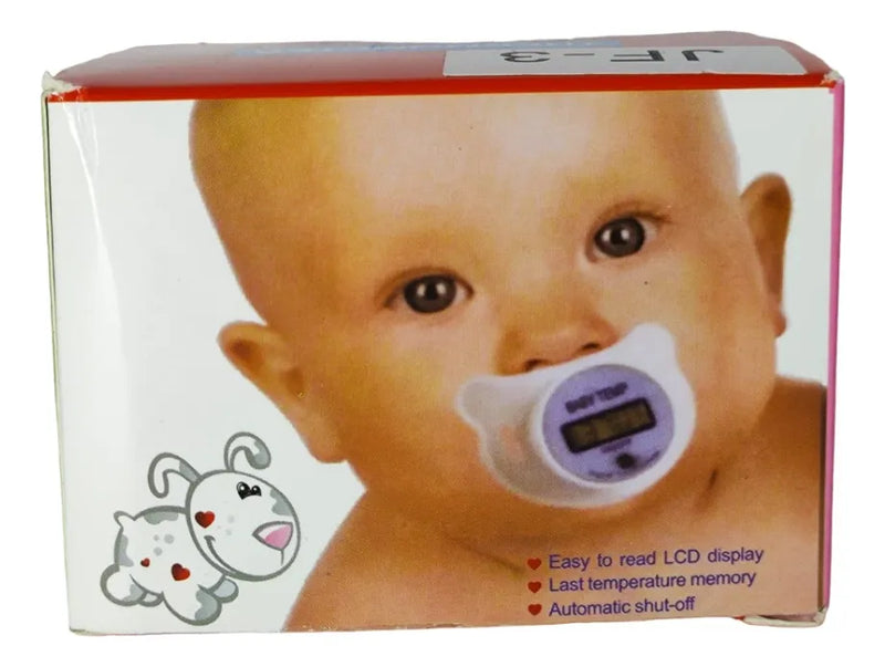 Chupete Infantil Termómetro Electrónico Pantalla Lcd Boca Blanco