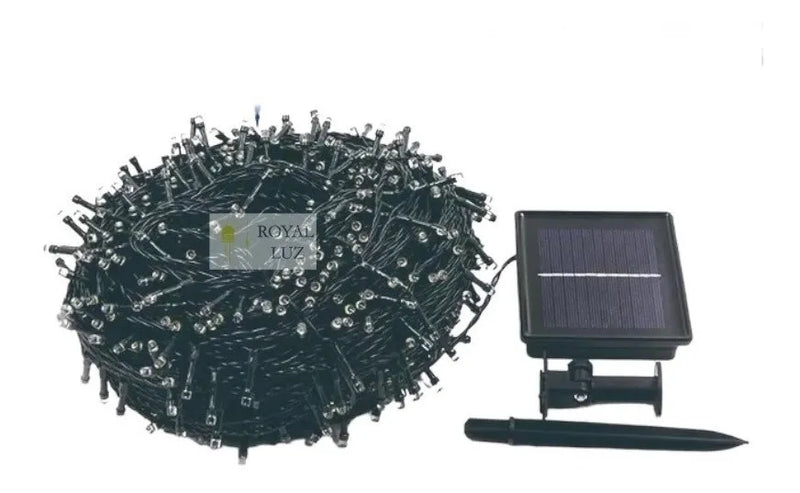 Luz De Navidad Solar Exterior 20 Metros 200leds Blanca