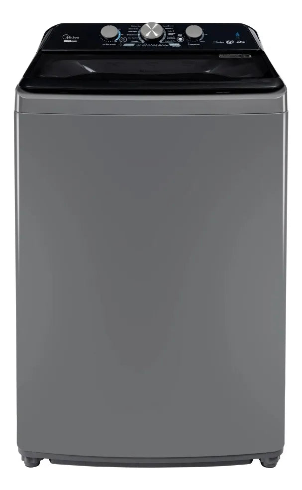 Lavadora Carga Superior 22 Kg 12 Programas Gris Midea