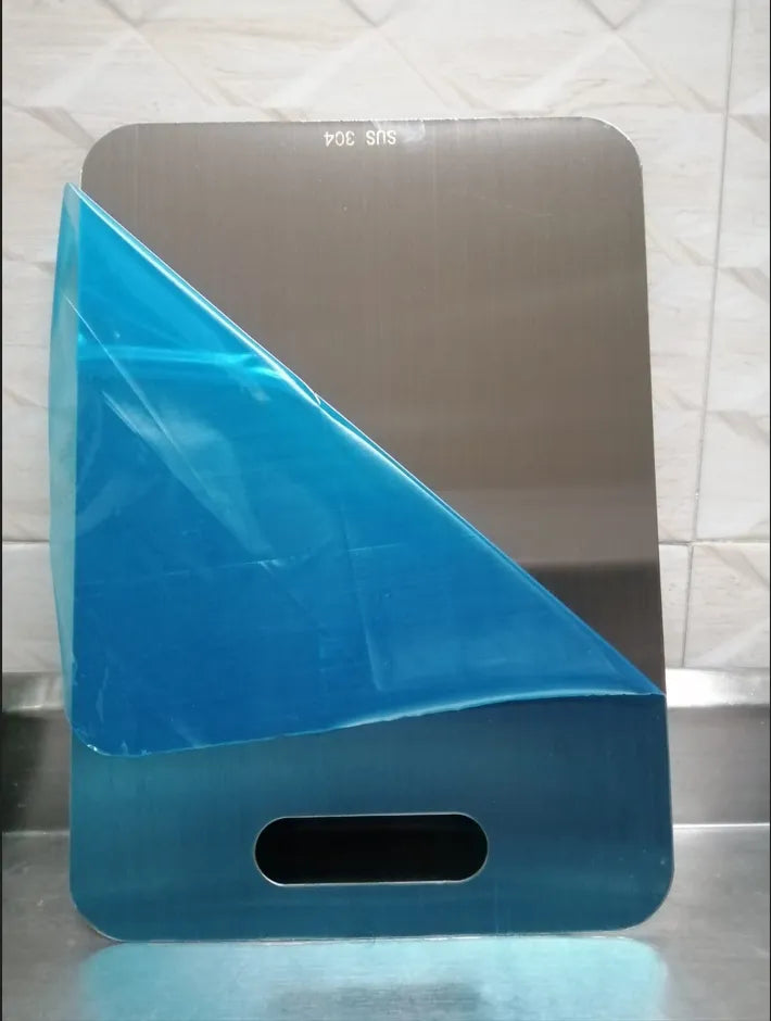 Tabla Cortar Alimentos Antibacterial Acero Inoxidable 34x23 Geométrico Metal