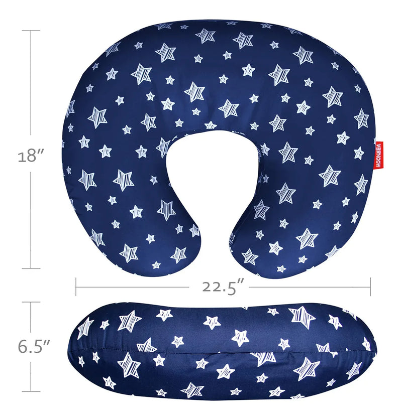 Funda De Almohada De Lactancia Azul Marino Para Bebs Nios, S