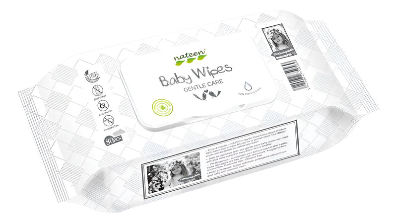 5 Paq. Toallitas Húmedas Nateen Baby Wipes X80und Para Bebé