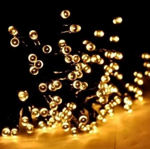 Luz Lineal Navidad Calida 16 Mts 200 Bombillos Cable Verde