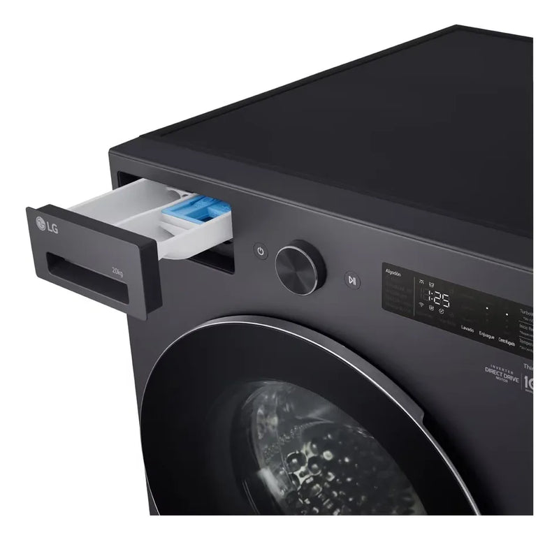 Lavadora Lg Carga Frontal 20 Kg Ai Dd Thinq Turbowash Gris