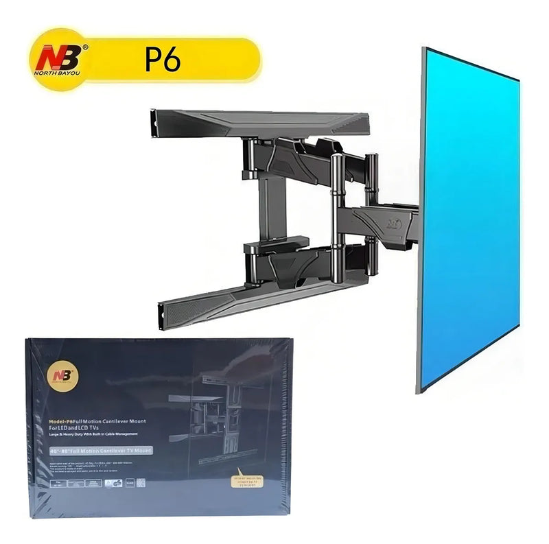 Soporte Pantalla Gc P6 Tv Ajustable Reclinable 45-75 45.5kg Color Negro